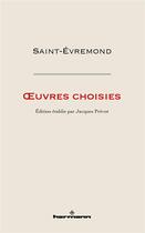 Couverture du livre « OEuvres choisies » de Saint-Evremond aux éditions Hermann