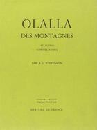 Couverture du livre « Olalla des montagnes et autres contes noirs / un chapitre sur les reves » de Robert Louis Stevenson aux éditions Mercure De France