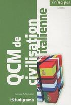 Couverture du livre « QCM de civilisation italienne » de Bernard-Albert Chevalier aux éditions Studyrama
