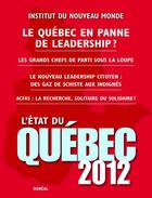 Couverture du livre « L'Etat du Québec 2012 » de  aux éditions Boreal