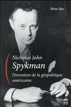 Couverture du livre « Nicholas spykman » de Zajec O aux éditions Sorbonne Universite Presses