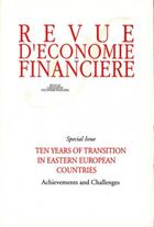 Couverture du livre « Ten years of transition in eastern european countries - achievements and challenges. special issues » de Association D'Econom aux éditions Association D'economie Financiere