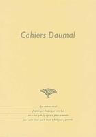 Couverture du livre « Cahiers daumal, n 7 » de Rene Daumal aux éditions Eoliennes