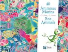 Couverture du livre « Animaux marins / sea animals » de Guillaume Trannoy et Cyrielle Vincent aux éditions Leon Art Stories