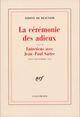 Couverture du livre « La cérémonie des adieux : entretiens avec Jean-Paul Sartre » de Simone De Beauvoir aux éditions Gallimard (patrimoine Numerise)