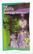 Couverture du livre « Une page d'amour » de Émile Zola aux éditions Flammarion