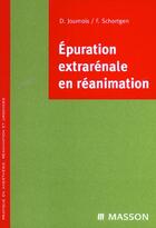 Couverture du livre « Epuration extrarenale en reanimation - pod » de Journois/Schortgen aux éditions Elsevier-masson