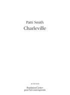 Couverture du livre « Charleville » de Patti Smith aux éditions Actes Sud