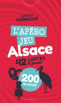 Couverture du livre « L'APERO JEU ALSACE ELSASS - 42 CARTES A JOUER - 200 BLAGUES : JEU EN FRANCAIS ET EN ALSACIEN ! » de Adrien Fernique aux éditions Geste