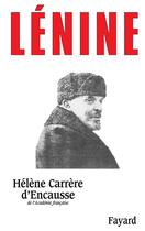 Couverture du livre « Lénine » de Helene Carrere D'Encausse aux éditions Fayard