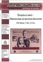 Couverture du livre « Journal du droit des jeunes n 350 decembre 2015 » de  aux éditions Jeunesse Et Droit