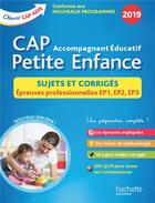 Couverture du livre « Sujets corriges 2019 cap accompagnant educatif petite enfance » de  aux éditions Hachette Education