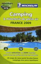 Couverture du livre « Guide camping France 2009 » de Collectif Michelin aux éditions Michelin