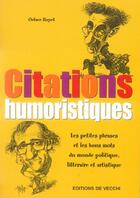 Couverture du livre « Citations humoristiques » de Octave Ruyet aux éditions De Vecchi