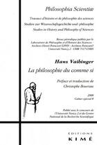 Couverture du livre « REVUE PHILOSOPHIA SCIENTIAE T.8 ; la philosophie du comme si » de  aux éditions Kime