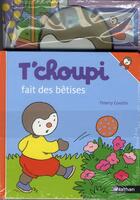 Couverture du livre « T'choupi part en vacances ; T'choupi fait des bêtises » de Thierry Courtin aux éditions Nathan