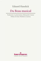 Couverture du livre « Du beau musical » de Eduard Hanslick aux éditions Hermann