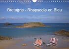 Couverture du livre « Bretagne - Rhapsodie en Bleu (Calendrier mural 2017 DIN A4 horizontal); calendrier avec des photos de cette belle région, la Bretagne » de Angelika Metzke aux éditions Calvendo