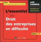 Couverture du livre « L'essentiel du droit des entreprises en difficulté (édition 2018) » de Laurence-Caroline Henry et Laetitia Antonini-Cochin aux éditions Gualino