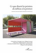 Couverture du livre « Ce que disent les peintres, du tableau à la peinture » de Sandrine Morsillo et Antoine Perrot aux éditions L'harmattan