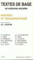 Couverture du livre « Individu Et Organisations - Tdb » de Louche Cl. aux éditions Delachaux & Niestle