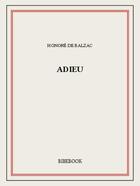 Couverture du livre « Adieu » de Honoré De Balzac aux éditions Bibebook