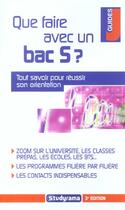 Couverture du livre « Que faire avec un bac s ? » de Pascal Fitzner aux éditions Studyrama