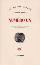 Couverture du livre « Numero un » de John Dos Passos aux éditions Gallimard