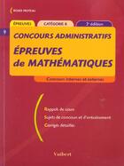 Couverture du livre « Les Epreuves De Mathematiques ; Categorie B » de Roger Proteau aux éditions Vuibert