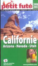 Couverture du livre « GUIDE PETIT FUTE ; COUNTRY GUIDE ; CALIFORNIE ; arizona, nevada, utah (2006-2007) (édition 2006/2007) » de  aux éditions Le Petit Fute