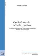 Couverture du livre « Créativité formelle ; méthode et pratique » de Marta Franova aux éditions Publibook