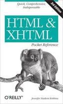 Couverture du livre « HTML and XHTML ; pocket reference » de Jennifer Niederst Robbins aux éditions O Reilly