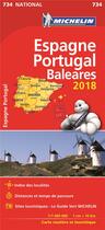 Couverture du livre « Carte nationale 734 espagne portugal 2018 » de Collectif Michelin aux éditions Michelin