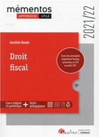 Couverture du livre « Droit fiscal (édition 2021/2022) » de Aurelien Baudu aux éditions Gualino