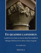 Couverture du livre « Ex quadris lapidibus ; la pierre et sa mise en oeuvre dans l'art médiéval ; mélanges d'histoire de l'art offerts à Eliane Vergnolle » de  aux éditions Brepols