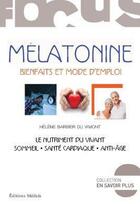 Couverture du livre « Mélatonine » de Helene Barbier Du Vimont aux éditions Medicis