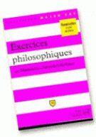 Couverture du livre « Exercices philosophiques » de Arondel-Rohaut M. aux éditions Belin Education