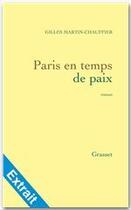 Couverture du livre « Paris en temps de paix ; extraits » de Gilles Martin-Chauffier aux éditions Grasset Et Fasquelle