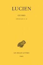 Couverture du livre « Oeuvres Tome 2 ; opuscules 11-20 » de Lucien De Samosate aux éditions Belles Lettres
