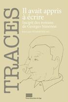 Couverture du livre « Traces 24. il avait appris a ecrire » de Jean-Louis Dumortier aux éditions Pulg