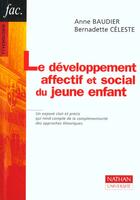 Couverture du livre « Developpement Affectif Jeune Enfant » de Celeste Baudier aux éditions Nathan