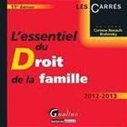 Couverture du livre « L'essentiel du droit de la famille (11e édition) » de Corinne Renault-Brahinsky aux éditions Gualino