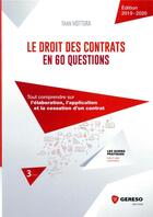Couverture du livre « Le droit des contrats en 60 questions (3e édition) » de Yann Mottura aux éditions Gereso