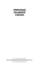 Couverture du livre « Apprentissage collaboratif à distance » de Karin Lundgren-Cayrol aux éditions Presses De L'universite Du Quebec