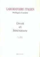 Couverture du livre « Laboratoire italien. politique et societe, n 5/2004. droit et littera ture (édition 2004) » de Marche Cau Maurizio aux éditions Ens Lyon