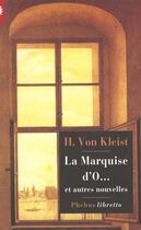 Couverture du livre « La marquise d'O et autres nouvelles » de Heinrich Kleist aux éditions Libretto