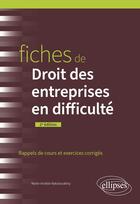 Couverture du livre « Fiches de droit des entreprises en difficulte - a jour au 1er mai 2024 » de Rakotovahiny M-A. aux éditions Ellipses