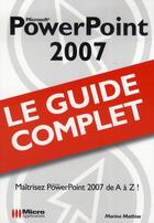 Couverture du livre « Microsoft powerpoint 2007 » de Marina Mathias aux éditions Micro Application