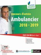 Couverture du livre « Concours d'entrée ambulancier ; intégrer les écoles paramédicales (édition 2017) » de  aux éditions Nathan