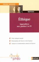 Couverture du livre « Int phil 34 ethique appendices » de Spinoza/Dupouey aux éditions Nathan